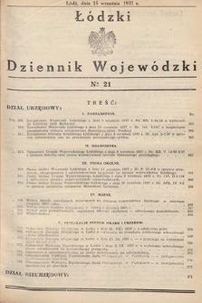 Łódzki Dziennik Wojewódzki. 1937, nr 21