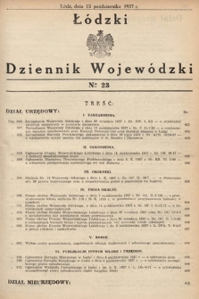 Łódzki Dziennik Wojewódzki. 1937, nr 23