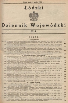 Łódzki Dziennik Wojewódzki. 1939, nr 8