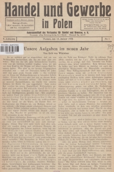 Handel und Gewerbe in Polen : Nachrichtenblatt des Verbandes für Handel und Gewerbe. Jg.9, 1934, nr 1