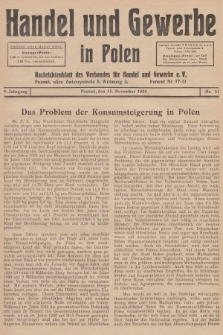 Handel und Gewerbe in Polen : Nachrichtenblatt des Verbandes für Handel und Gewerbe. Jg.9, 1934, nr 11