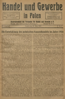 Handel und Gewerbe in Polen : Nachrichtenblatt des Verbandes für Handel und Gewerbe. Jg.10, 1935, nr 3