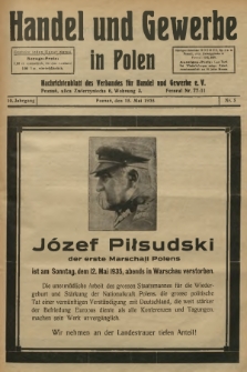 Handel und Gewerbe in Polen : Nachrichtenblatt des Verbandes für Handel und Gewerbe. Jg.10, 1935, nr 5