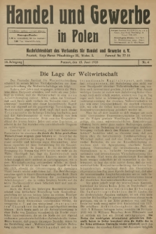 Handel und Gewerbe in Polen : Nachrichtenblatt des Verbandes für Handel und Gewerbe. Jg.10, 1935, nr 6