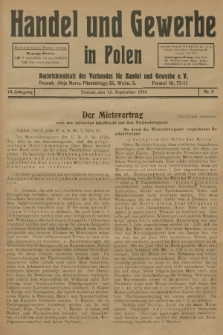 Handel und Gewerbe in Polen : Nachrichtenblatt des Verbandes für Handel und Gewerbe. Jg.10, 1935, nr 9