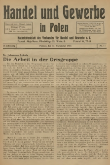 Handel und Gewerbe in Polen : Nachrichtenblatt des Verbandes für Handel und Gewerbe. Jg.10, 1935, nr 11