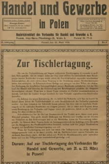 Handel und Gewerbe in Polen : Nachrichtenblatt des Verbandes für Handel und Gewerbe. Jg.11, 1936, nr 3