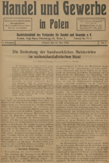 Handel und Gewerbe in Polen : Nachrichtenblatt des Verbandes für Handel und Gewerbe. Jg.11, 1936, nr 5