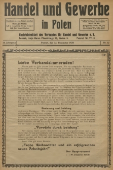 Handel und Gewerbe in Polen : Nachrichtenblatt des Verbandes für Handel und Gewerbe. Jg.11, 1936, nr 12