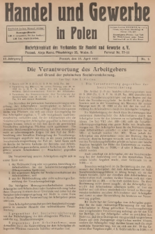 Handel und Gewerbe in Polen : Nachrichtenblatt des Verbandes für Handel und Gewerbe. Jg.12, 1937, nr 4