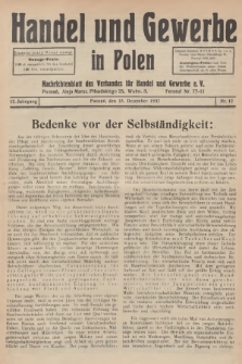 Handel und Gewerbe in Polen : Nachrichtenblatt des Verbandes für Handel und Gewerbe. Jg.12, 1937, nr 12
