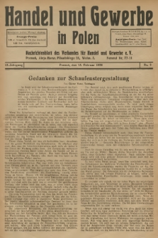 Handel und Gewerbe in Polen : Nachrichtenblatt des Verbandes für Handel und Gewerbe. Jg.13, 1938, nr 2