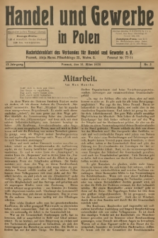 Handel und Gewerbe in Polen : Nachrichtenblatt des Verbandes für Handel und Gewerbe. Jg.13, 1938, nr 3