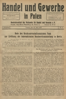 Handel und Gewerbe in Polen : Nachrichtenblatt des Verbandes für Handel und Gewerbe. Jg.13, 1938, nr 6