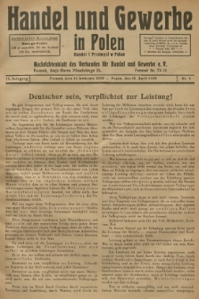 Handel und Gewerbe in Polen : Nachrichtenblatt des Verbandes für Handel und Gewerbe. Jg.14, 1939, nr 4 + wkładka