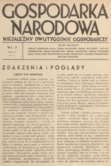 Gospodarka Narodowa : niezależny dwutygodnik gospodarczy. R.5, 1935, nr 2