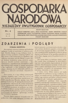Gospodarka Narodowa : niezależny dwutygodnik gospodarczy. R.5, 1935, nr 4
