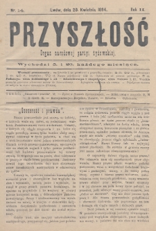 Przyszłość : organ narodowej partyi żydowskiej. R.2 (1893/1894), nr 14