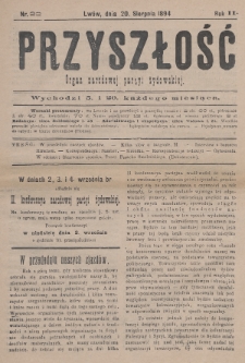 Przyszłość : organ narodowej partyi żydowskiej. R.2 (1893/1894), nr 22