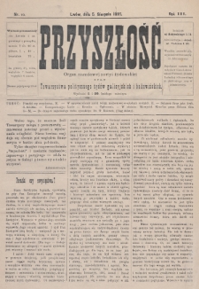 Przyszłość : organ narodowej partyi żydowskiej oraz Towarzystwa politycznego żydów galicyjskich i bukowińskich. R.3 (1894/1895), nr 20