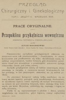 Przegląd Chirurgiczny i Ginekologiczny. T.1, 1909, Zeszyt 2