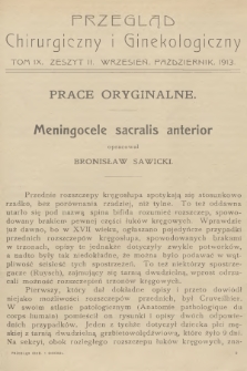Przegląd Chirurgiczny i Ginekologiczny. T.9, 1913, Zeszyt 2