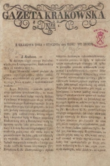 Gazeta Krakowska. 1822, nr 1