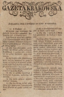 Gazeta Krakowska. 1822, nr 2