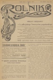 Rolnik : organ urzędowy c. k. galicyjskiego Towarzystwa gospodarskiego. R.31, T.61, 1898, nr 2