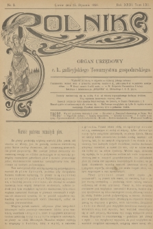 Rolnik : organ urzędowy c. k. galicyjskiego Towarzystwa gospodarskiego. R.31, T.61, 1898, nr 3