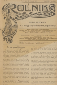 Rolnik : organ urzędowy c. k. galicyjskiego Towarzystwa gospodarskiego. R.31, T.61, 1898, nr 4