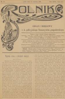 Rolnik : organ urzędowy c. k. galicyjskiego Towarzystwa gospodarskiego. R.31, T.61, 1898, nr 25