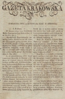 Gazeta Krakowska. 1822, nr 14