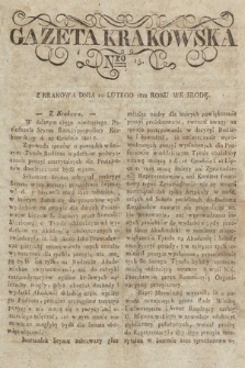 Gazeta Krakowska. 1822, nr 15
