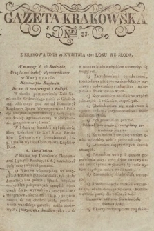 Gazeta Krakowska. 1822, nr 33