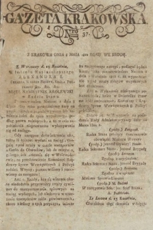 Gazeta Krakowska. 1822, nr 37