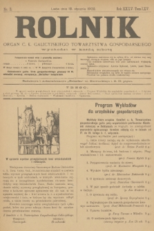 Rolnik : organ c. k. galicyjskiego Towarzystwa gospodarskiego. R.35, T.65, 1902, nr 3