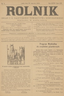 Rolnik : organ c. k. galicyjskiego Towarzystwa gospodarskiego. R.35, T.65, 1902, nr 4 + dod.