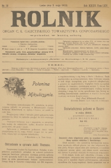 Rolnik : organ c. k. galicyjskiego Towarzystwa gospodarskiego. R.35, T.65, 1902, nr 18
