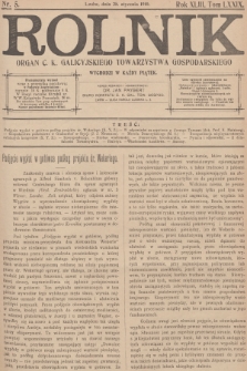 Rolnik : organ c. k. Galicyjskiego Towarzystwa Gospodarskiego. R.43, T.79, 1910, nr 5