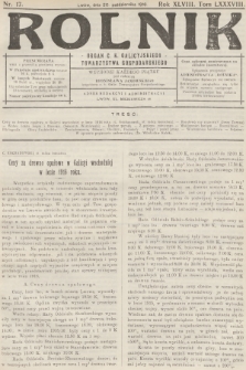 Rolnik : organ c. k. Galicyjskiego Towarzystwa Gospodarskiego. R.48, T.88, 1916, nr 17