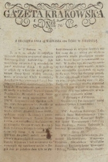 Gazeta Krakowska. 1822, nr 74