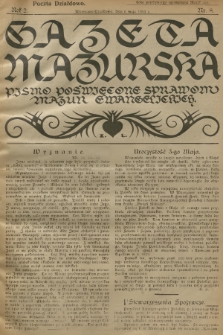 Gazeta Mazurska : pismo poświęcone sprawom Mazur ewangelickich. R.2, 1923, nr 8