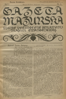 Gazeta Mazurska : pismo poświęcone sprawom Mazur ewangelickich. R.2, 1923, nr 9