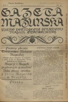 Gazeta Mazurska : pismo poświęcone sprawom Mazur ewangelickich. R.2, 1923, nr 15