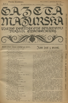 Gazeta Mazurska : pismo poświęcone sprawom Mazur ewangelickich. R.2, 1923, nr 16