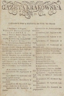 Gazeta Krakowska. 1822, nr 77
