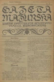 Gazeta Mazurska : pismo poświęcone sprawom Mazur ewangelickich. R.2, 1923, nr 23