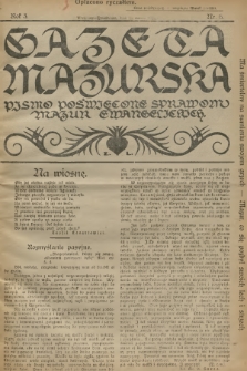 Gazeta Mazurska : pismo poświęcone sprawom Mazur ewangelickich. R.3, 1924, nr 6