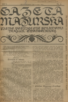 Gazeta Mazurska : pismo poświęcone sprawom Mazur ewangelickich. R.3, 1924, nr 11